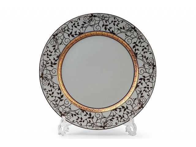 Набор тарелок Tunisie Porcelaine Mimosa Lierre Or 947 27 см на 6 персон