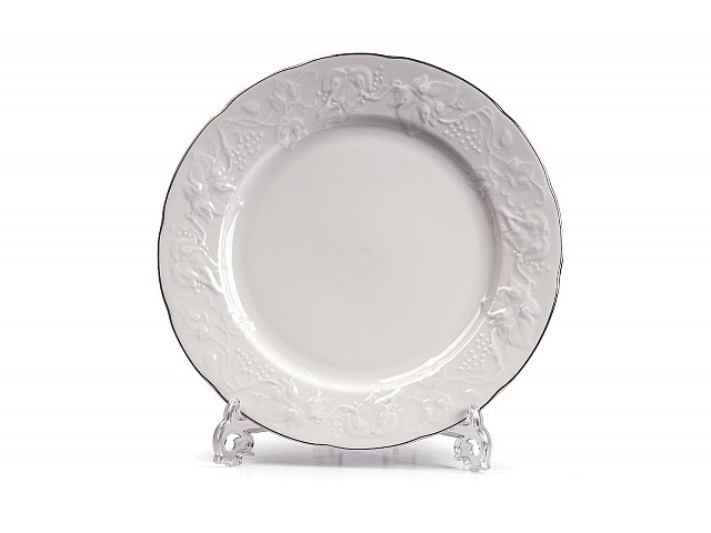 Набор тарелок 21 см Tunisie Porcelaine Vendange Filet Platine