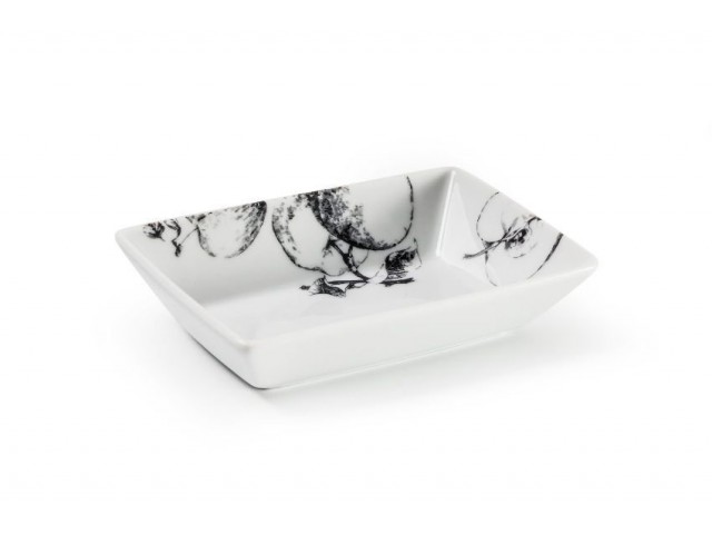 Блюдо прямоугольное 13 см Tunisie Porcelaine Black apple 2241