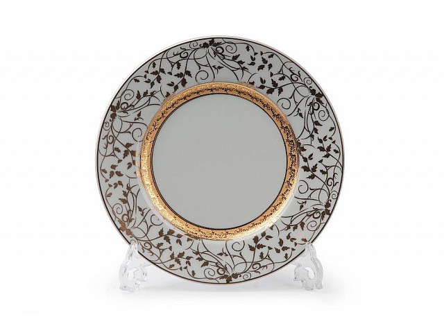 Набор тарелок Tunisie Porcelaine Mimosa Lierre Or 947 22 см