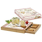 Набор для сыра: доска, выдвижной ящик с 4-мя ножами, бамбук/стекло FROMAGE