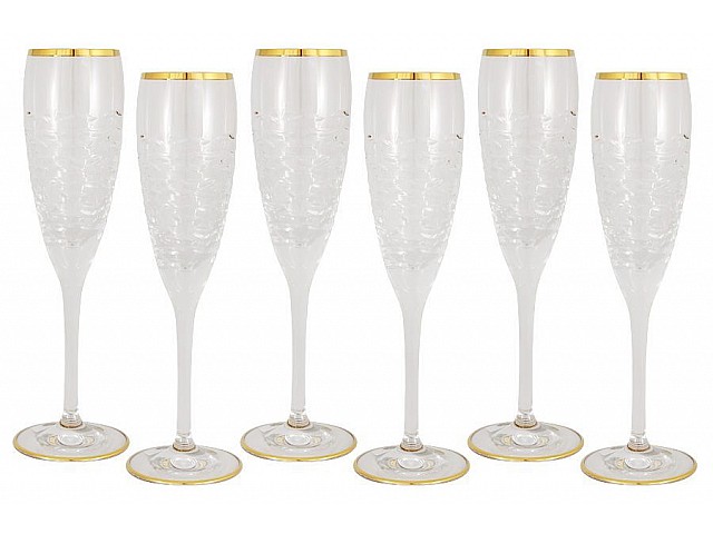 Набор 6 хрустальных бокалов для шампанского Венето Same