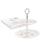 Ваза для фруктов двухъярусная Розовый сад R2S