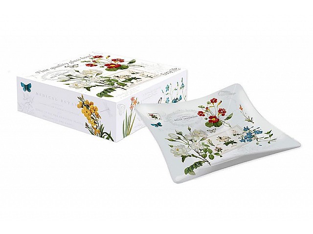 Блюдо стеклянное Ботанический сад 13*13 см