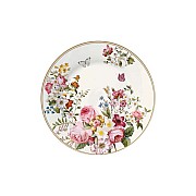 Тарелка десертная R2S Цветочный карнавал, светлая