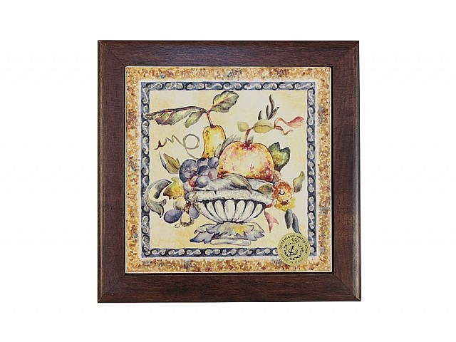 Подставка под горячее из дерева с керамикой Старая Тоскана LCS