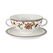 Суповая чашка на блюдце Кардинал Imari Крупные цветы 0,5 л