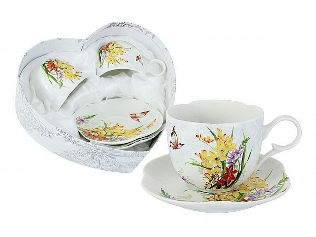 Набор: 2 чашки + 2 блюдца Лилии Colombo