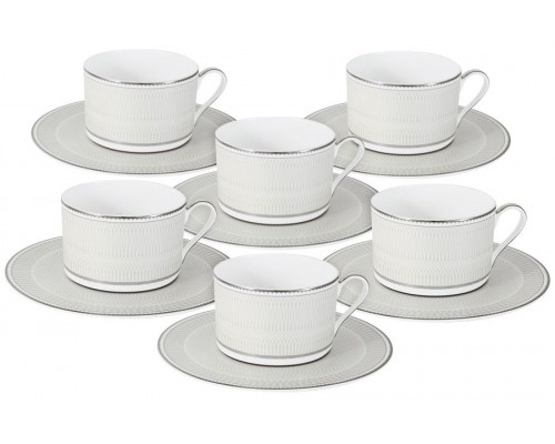 Чайный набор Naomi Жемчуг : 6 чашек + 6 блюдец