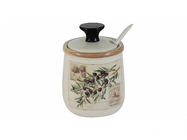 Сахарница с ложкой Оливки LF Ceramic