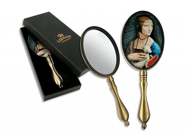 Зеркало ручное Carmani Леонардо да Винчи Дама с горностаем