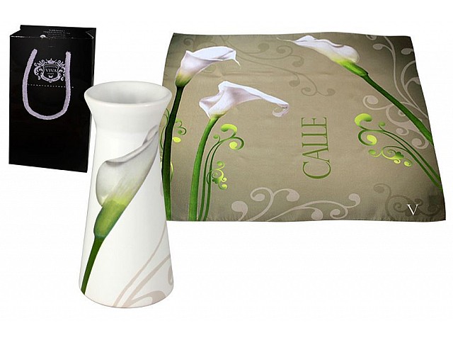 Ваза для цветов + платок Ceramiche Viva Шарм