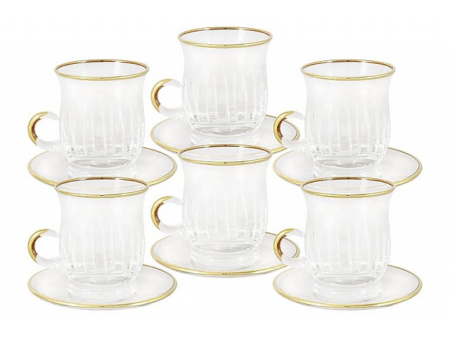 Набор чашек Пиза золото Same: 6 чашек + 6 блюдец 0,16 л