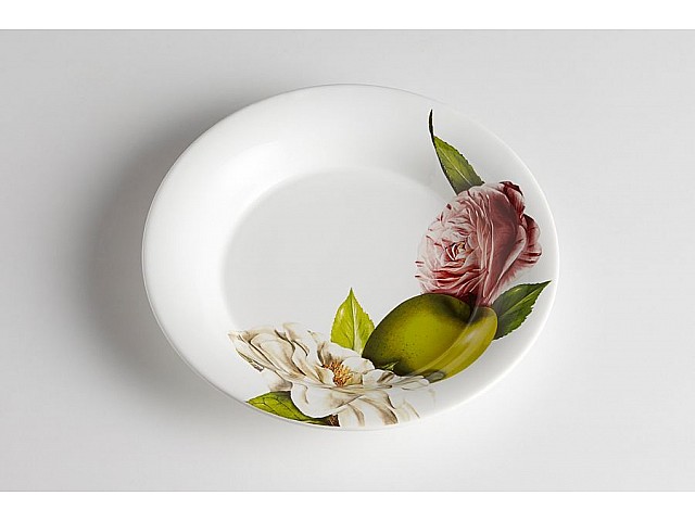 Тарелка суповая Яблоки и камелии Ceramiche Viva
