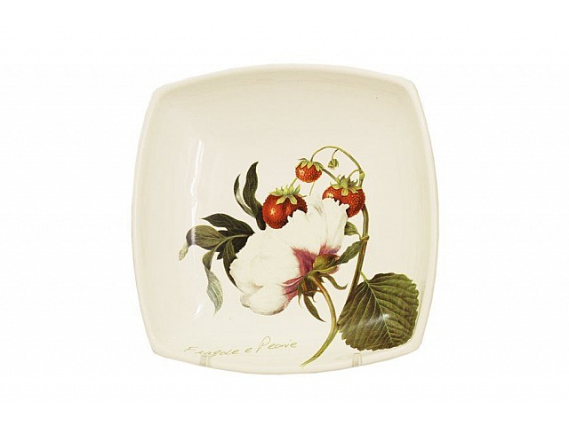 Тарелка суповая Земляничная поляна Ceramiche Viva