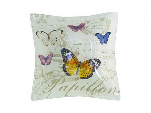 Салатник стеклянный Бабочки R2S