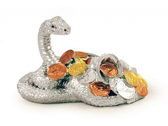 Статуэтка Gamma Змея(серебр) с монетами