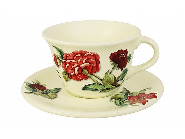 Чашка с блюдцем большая Далия Nuova Cer