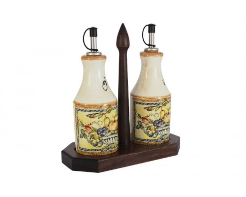 Набор из 2-х бутылок для масла и уксуса на подставке Старая Тоскана LCS