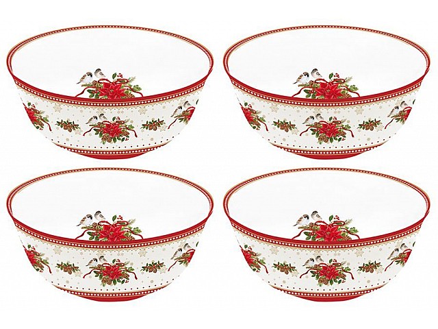 Набор из 4-х салатников Рождественская коллекция R2S