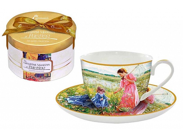 Чашка с блюдцем Carmani На лугу