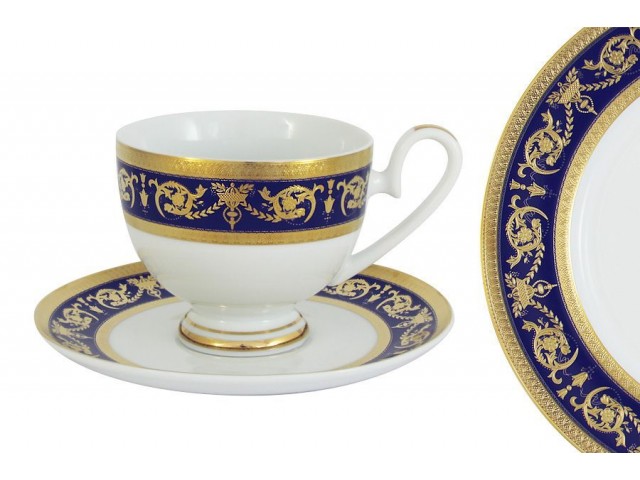 Чашка с блюдцем Императорский (кобальт) Midori