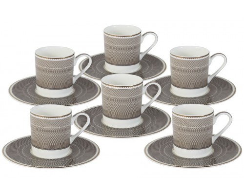 Кофейный набор Мокко Naomi: 6 чашек + 6 блюдец