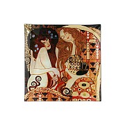 Тарелка квадратная Carmani Подружки (Густав Климт) 25 см