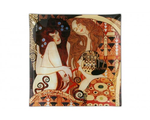 Тарелка квадратная Carmani Подружки (Густав Климт) 25 см