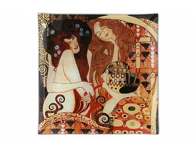 Тарелка квадратная Carmani Подружки (Густав Климт) 25 см