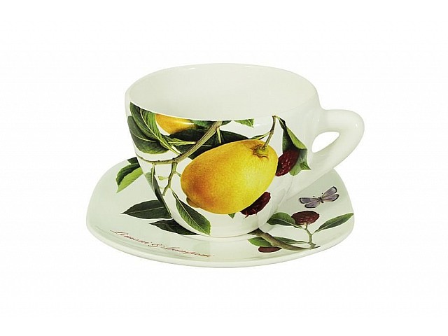 Чашка с блюдцем Лимонный блюз Ceramiche Viva