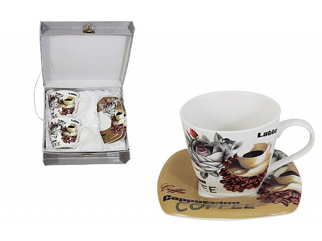 Набор: 2 чашки + 2 блюдца Капучино Colombo