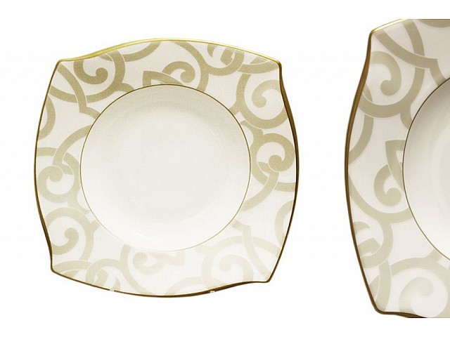 Набор из 6 суповых тарелок Narumi Грегори (Gregory Gold)