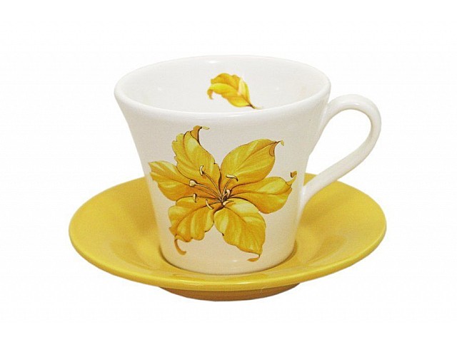 Чашка с блюдцем Лилия