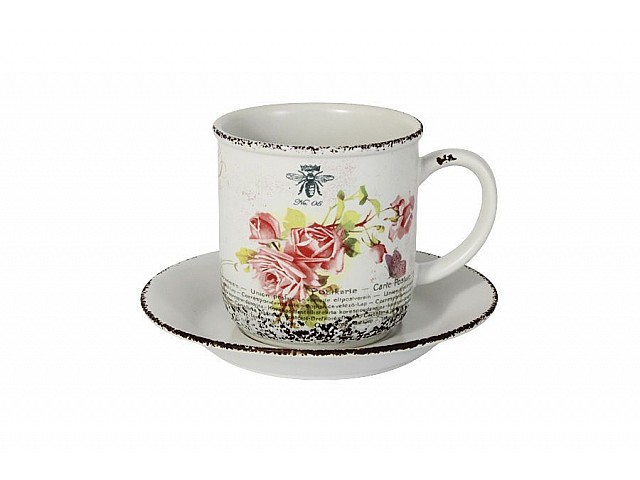 Чашка с блюдцем LF Ceramic Розы