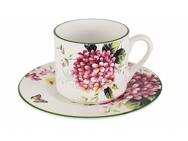 Чашка с блюдцем Цветы и птицы Imari