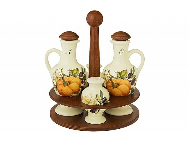 Набор для специй на подставке Тыква Nuova Cer