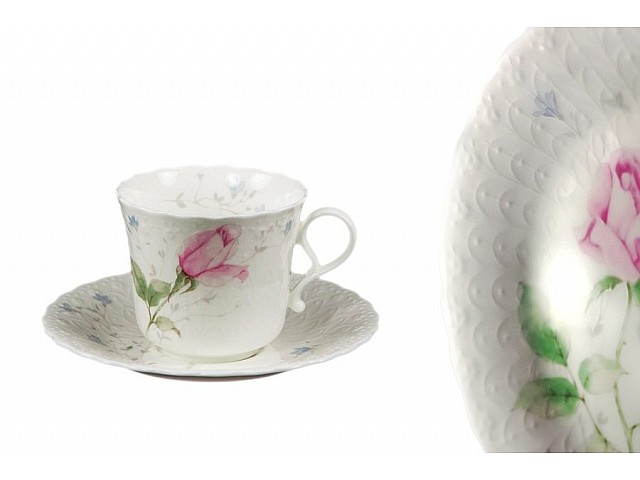 Набор: 6 чашек + 6 блюдец Апрельская роза Narumi