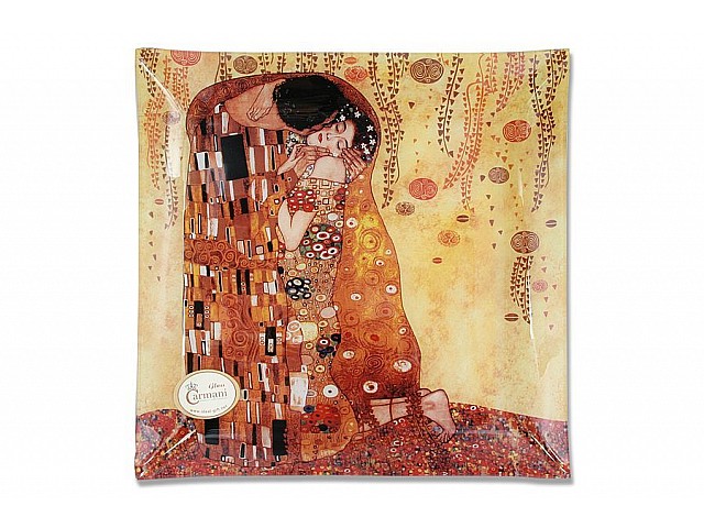 Тарелка квадратная Carmani Поцелуй (Густав Климт) 30 см
