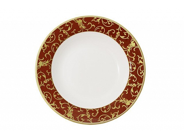 Набор из 6 суповых тарелок Анатолия Narumi красный 23 см