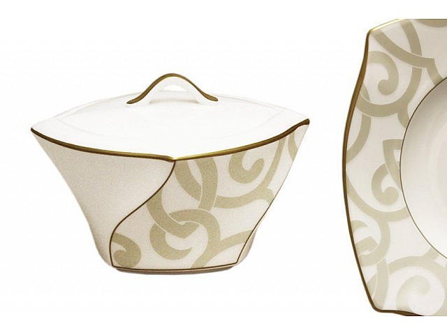 Сахарница с крышкой Narumi Грегори (Gregory Gold)