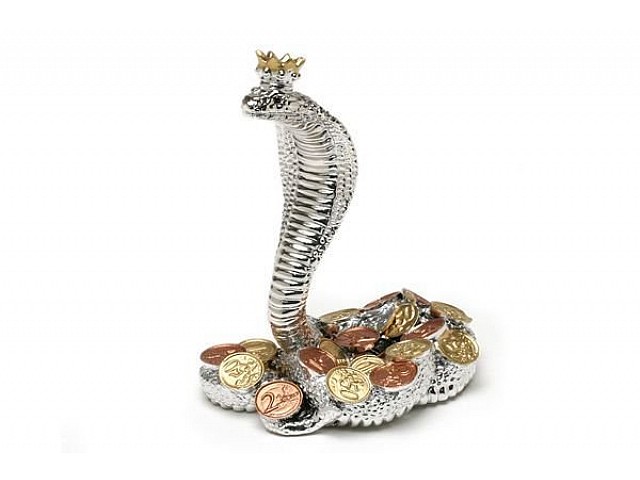 Статуэтка Gamma Королевская кобра с монетами серебро