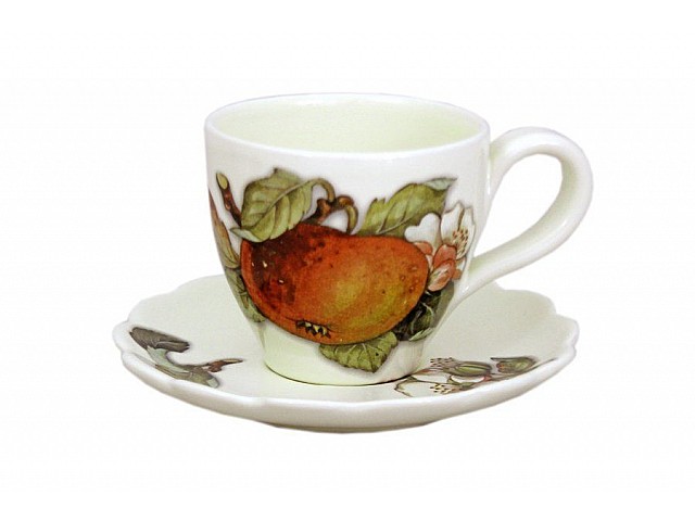 Чашка с блюдцем Античные фрукты Nuova Cer