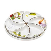 Набор для закуски (менажница): блюдо + 6 блюд Фреско Ceramiche Viva