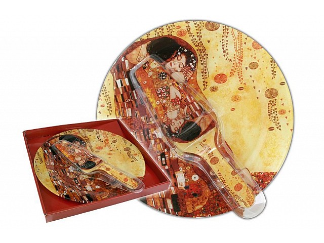 Тарелка для торта с лопаткой Carmani Поцелуй (Густав Климт)
