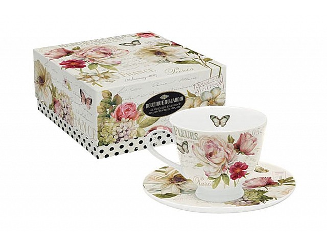 Чашка с блюдцем малая Вальс цветов R2S