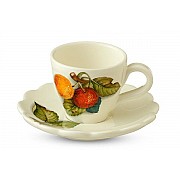 Чашка с блюдцем Итальянские фрукты Nuova Cer