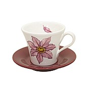 Чашка с блюдцем Nuova Cer Клематис