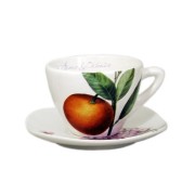 Чашка с блюдцем Гортензия и апельсины Ceramiche Viva