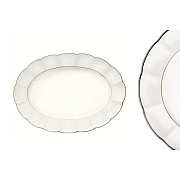 Овальное блюдо Серебряный лотос Narumi 38 см